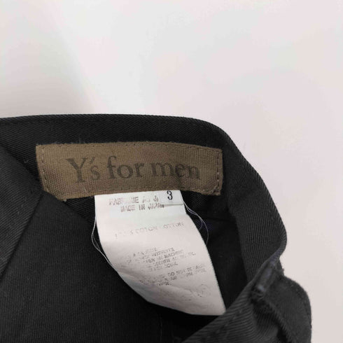 ワイズフォーメン Ys for men 00s 茶タグ ボタンフライコットンワイドパンツ メンズ JPN:3