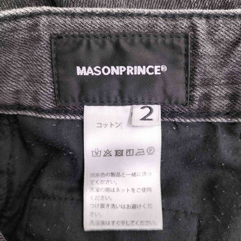 MASONPRINCE ワイドブラックデニムパンツ メンズ JPN:2