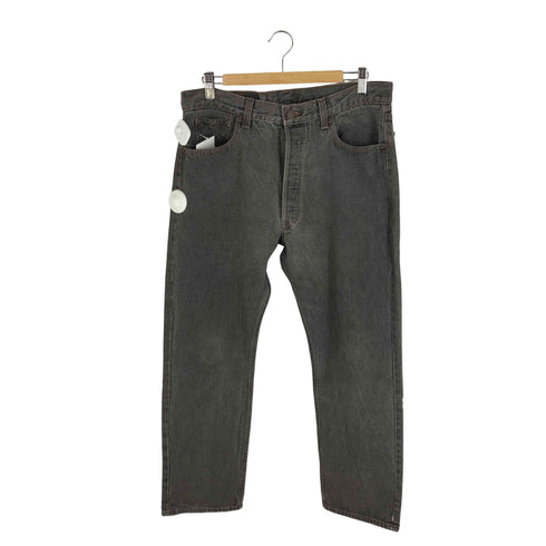 リーバイス Levis 653刻印 USA製 89年製 ナイロンフットボタン 先染め 501 ブラックデニムパンツ メンズ 36
