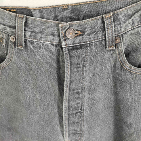 リーバイス Levis 653刻印 USA製 89年製 ナイロンフットボタン 先染め 501 ブラックデニムパンツ メンズ 36