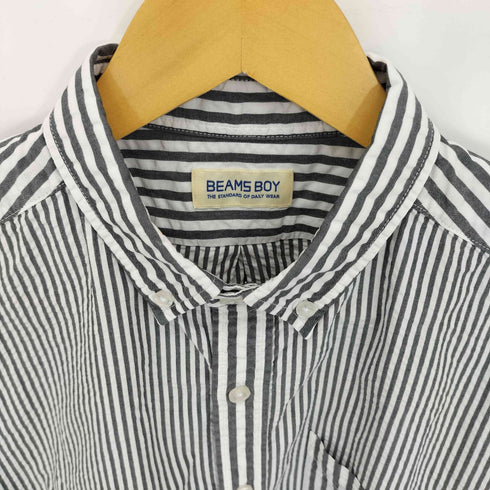 ビームスボーイ BEAMS BOY 20ss コットン サッカー クレイジー ストライプ シャツ レディース ONE SIZE