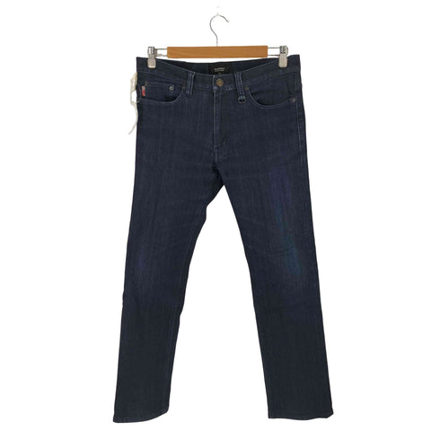 バーバリーブラックレーベル BURBERRY BLACK LABEL ストレートデニムパンツ 裏地ノバチェック メンズ W76