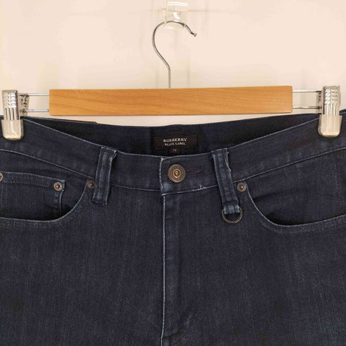 バーバリーブラックレーベル BURBERRY BLACK LABEL ストレートデニムパンツ 裏地ノバチェック メンズ W76