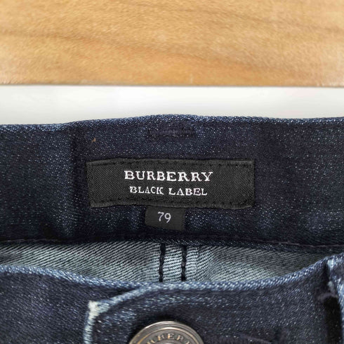 バーバリーブラックレーベル BURBERRY BLACK LABEL ストレートデニムパンツ 裏地ノバチェック メンズ W76