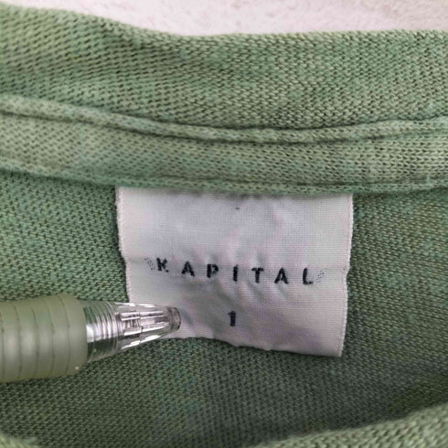 キャピタル KAPITAL リブスリーブ コットンヘンリーネックL/Sカットソー レディース JPN:1