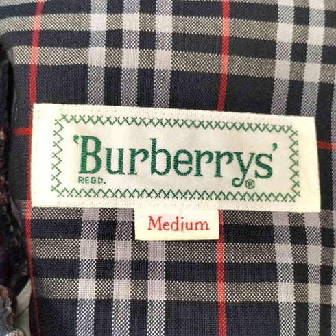バーバリーズ BURBERRYS 白タグ 紺ノバチェック ワンタック テーパード スラックス パンツ レディース