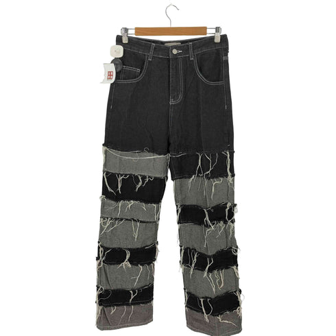 WHOOWAP patchwork wide denim pants パッチワーク ツギハギデニム メンズ JPN:M