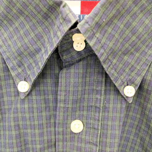 トミーヒルフィガー TOMMY HILFIGER ロゴ刺繍切替デザインB/Dチェックシャツ メンズ JPN:M