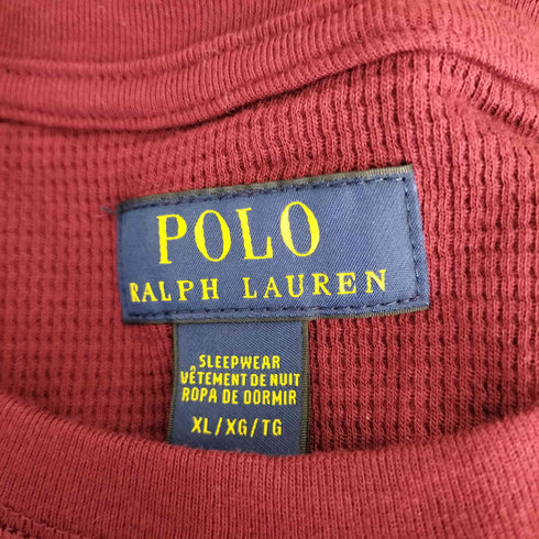 ポロラルフローレン POLO RALPH LAUREN ベア刺繍 サーマルカットソー メンズ import:XL