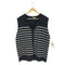 ザラ ZARA 前ボタン ボーダーニットベスト レディース import:L