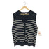 ザラ ZARA 前ボタン ボーダーニットベスト レディース import:L