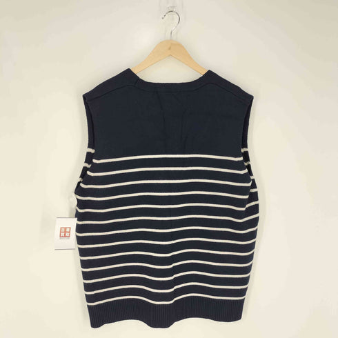 ザラ ZARA 前ボタン ボーダーニットベスト レディース import:L