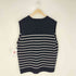 ザラ ZARA 前ボタン ボーダーニットベスト レディース import:L