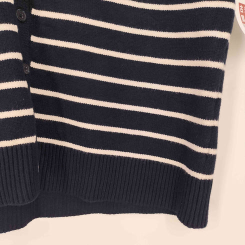ザラ ZARA 前ボタン ボーダーニットベスト レディース import:L