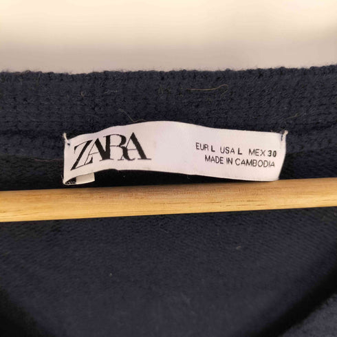 ザラ ZARA 前ボタン ボーダーニットベスト レディース import:L