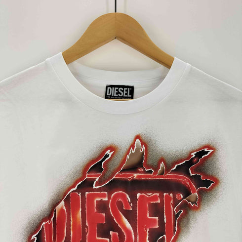 ディーゼル DIESEL ロゴプリントクルーネックTシャツ メンズ import:L