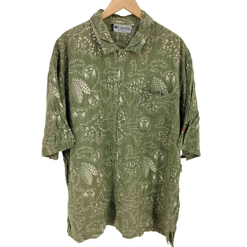 コロンビア Columbia リーフ柄 レギュラーカラーシャツ メンズ