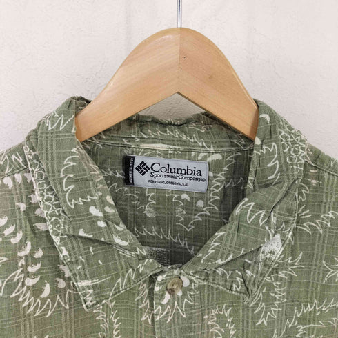コロンビア Columbia リーフ柄 レギュラーカラーシャツ メンズ