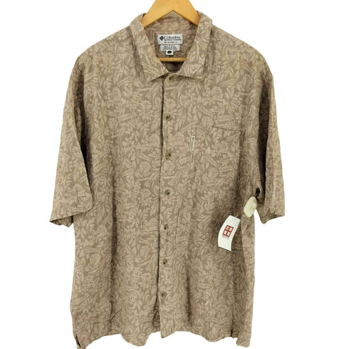 コロンビア Columbia リーフ柄 ボックス レギュラーカラーシャツ メンズ import:L