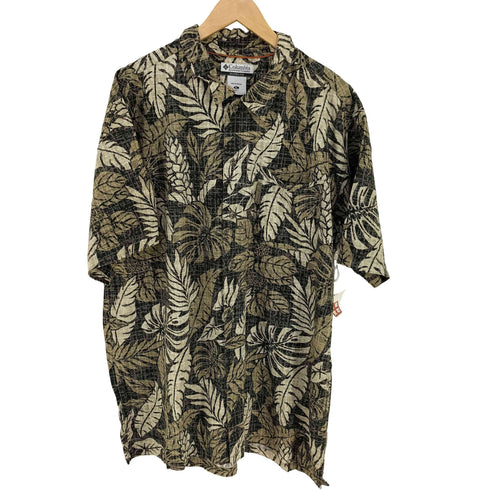 コロンビア Columbia リーフ柄 ボックス レギュラーカラーシャツ メンズ import:XL