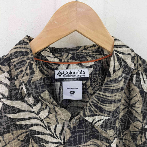 コロンビア Columbia リーフ柄 ボックス レギュラーカラーシャツ メンズ import:XL