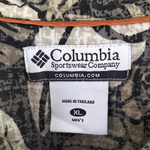 コロンビア Columbia リーフ柄 ボックス レギュラーカラーシャツ メンズ import:XL