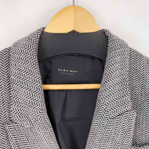 ザラマン ZARA MAN ヘリンボーン1Bウールテーラードジャケット メンズ import:L