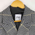 ザラ ZARA DOUBLE BREASTED CHECK THREE QUARTER LENGTH COAT メンズ import:L