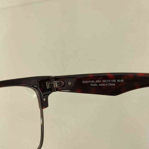 ゾフ zoff 直線的でエッジの効いたブローシェイプのBLACK STYLE ウェリントンサングラス メンズ FREE 53□17-145 M-40