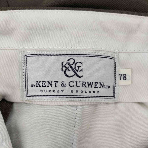 ケントアンドカーウェン KENT&CURWEN YZIP コインポケット 2タック ウールスラックス メンズ