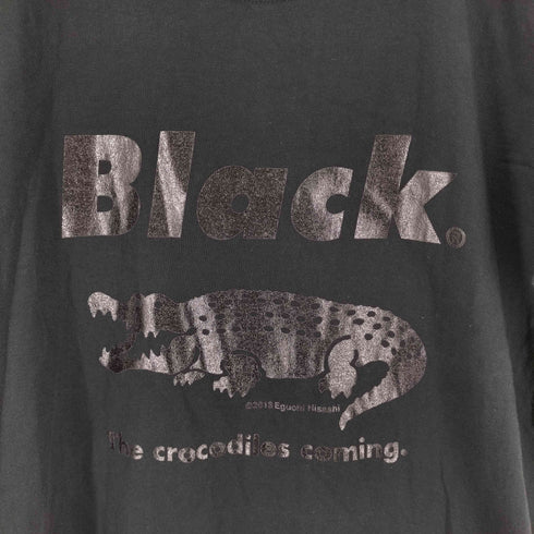 ユナイテッドアスレ UNITED ATHLE BLACK プリントクルーネックTシャツ メンズ JPN:XL