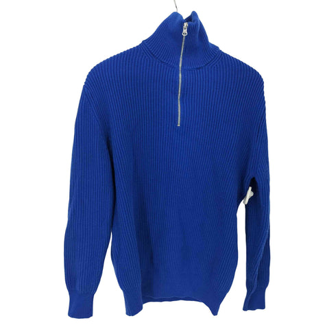 ザラ ZARA ボトルネックハーフジップコットンニット メンズ import:M