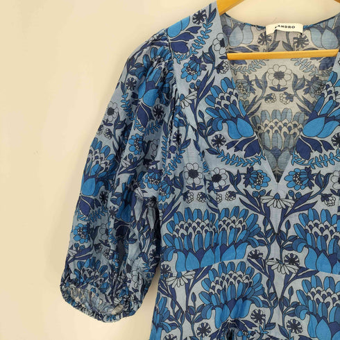 サンドロ sandro Short Scarf Print Dress レディース