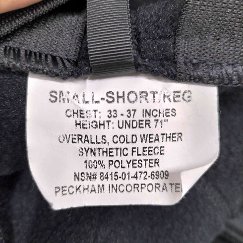 ユーエスアーミー U.S. ARMY OVERALLS COLD WEATHER SYN FLEECE POLARTEC メンズ SMALL-SHORT