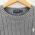 ポロラルフローレン POLO RALPH LAUREN ポニー刺繍ロゴ 編み込み クルーネックニット レディース import:XS