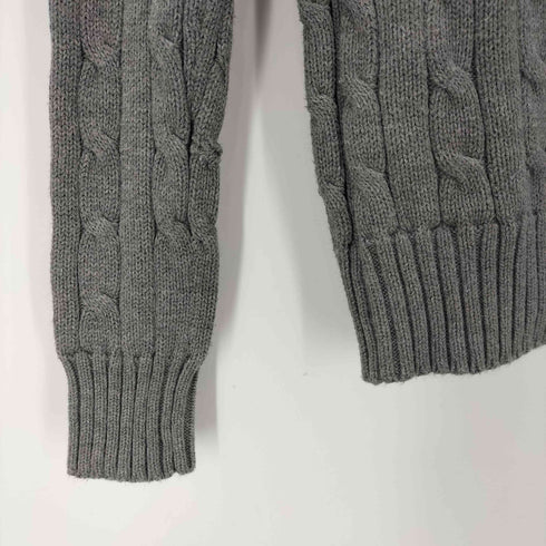 ポロラルフローレン POLO RALPH LAUREN ポニー刺繍ロゴ 編み込み クルーネックニット レディース import:XS