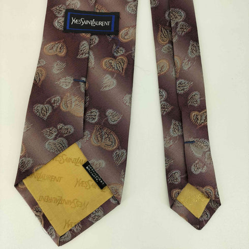 イヴサンローラン Yves Saint Laurent 総柄シルクネクタイ メンズ