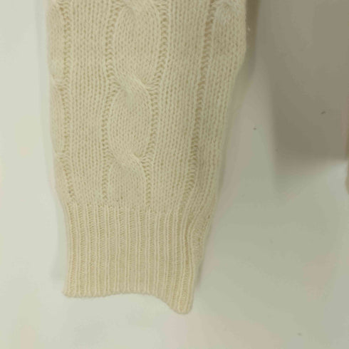ポロラルフローレン POLO RALPH LAUREN ポニー刺繍 カシミヤ混 ケーブル Vネック ニット レディース import:XS