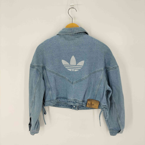 アディダスオリジナルス adidas Originals 22SS DENIM JACKET トレフォイルロゴ クロップドデニムジャケット レディース JPN:M