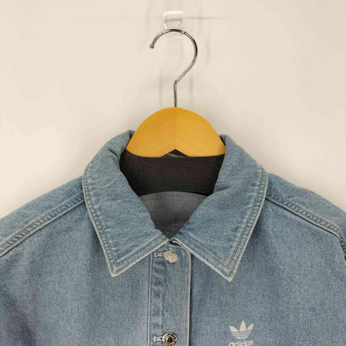 アディダスオリジナルス adidas Originals 22SS DENIM JACKET トレフォイルロゴ クロップドデニムジャケット レディース JPN:M