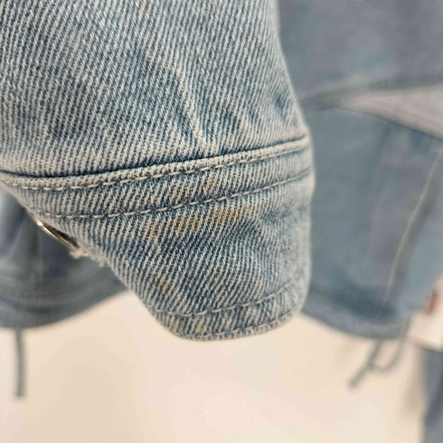 アディダスオリジナルス adidas Originals 22SS DENIM JACKET トレフォイルロゴ クロップドデニムジャケット レディース JPN:M