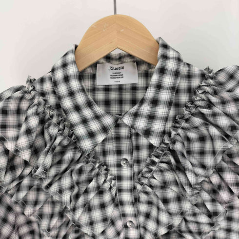 ジュエティ jouetie 23SS チェック フリルロングシャツワンピース レディース JPN:M