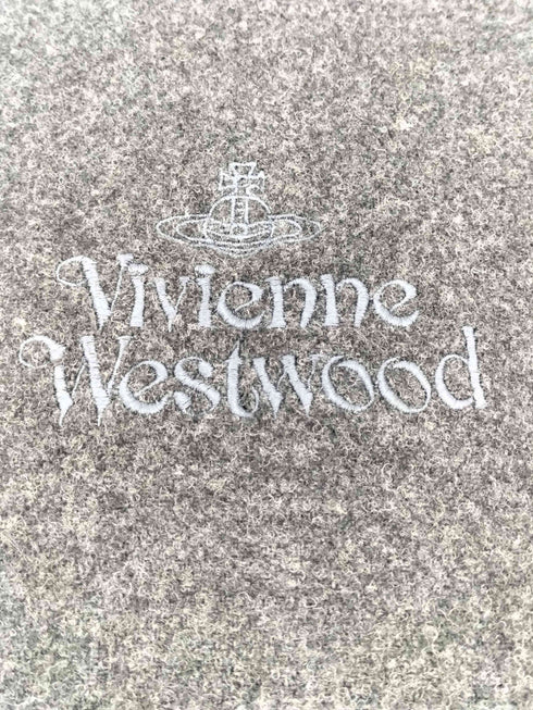 ヴィヴィアンウエストウッドアクセサリー Vivienne Westwood Accessories オーブ刺繍 ウール フリンジ マフラー レディース