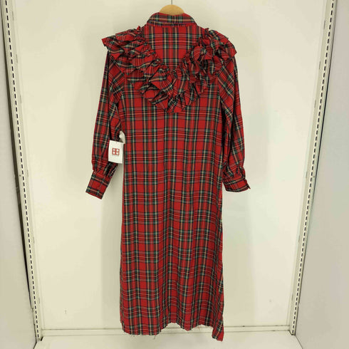 ジュエティ jouetie 23SS チェック フリル ロング シャツ ワンピース レディース JPN:M