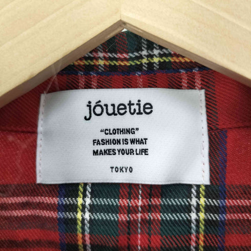 ジュエティ jouetie 23SS チェック フリル ロング シャツ ワンピース レディース JPN:M