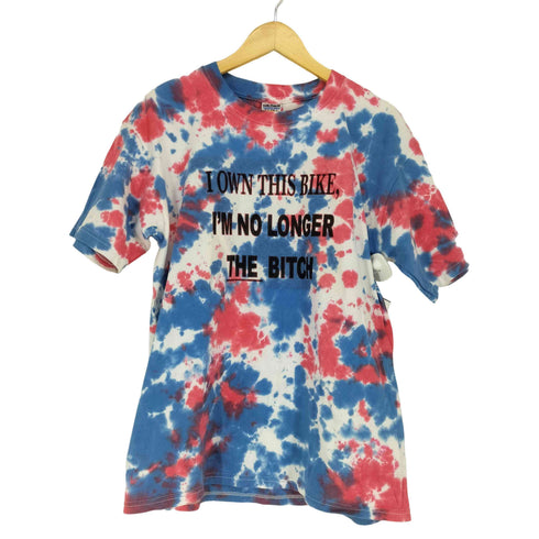 ギルダン GILDAN タイダイ柄 I OWN THIS BIKE I'M NO LONGER THE BITCH プリントS/S TEE メンズ JPN:L