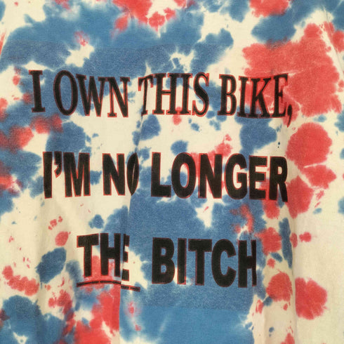 ギルダン GILDAN タイダイ柄 I OWN THIS BIKE I'M NO LONGER THE BITCH プリントS/S TEE メンズ JPN:L