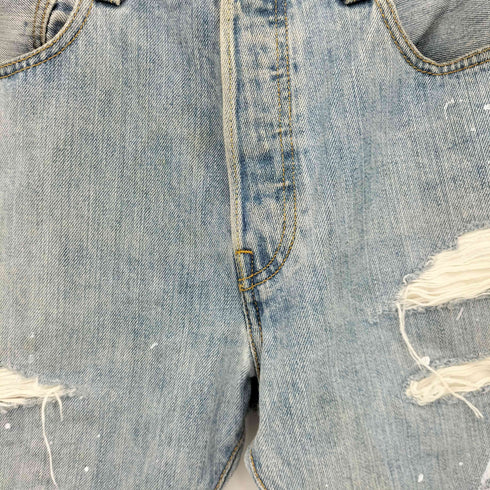 リーバイス Levis 115M刻印 501 ボタンフライデニム ダメージ加工 メンズ W32