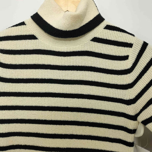 オードリーアンドジョンワッド Audrey and John Wad タートルネックベルスリーブボーダーニット レディース F