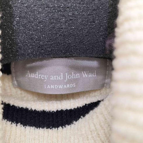 オードリーアンドジョンワッド Audrey and John Wad タートルネックベルスリーブボーダーニット レディース F